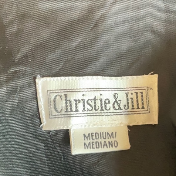 $10$ add on CHRISTIE&JILL,crushed velvet,4 button,lined vest,dark black/purple - Picture 4 of 11